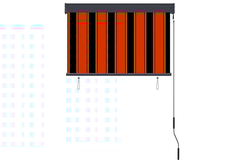 Utendørs rullegardin 100x250 cm oransje og brun - Oransj - Tekstiler - Gardiner - Rullegardin