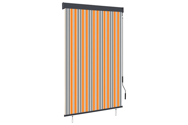 Utendørs rullegardin 120x250 cm gul og blå - Gul - Tekstiler - Gardiner - Rullegardin