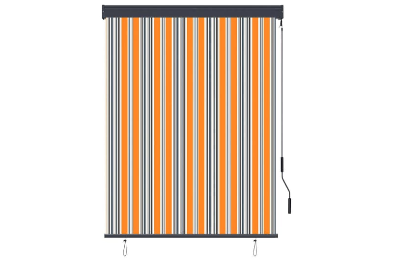 Utendørs rullegardin 120x250 cm gul og blå - Gul - Tekstiler - Gardiner - Rullegardin