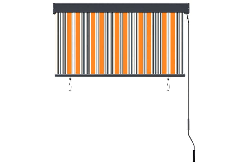 Utendørs rullegardin 120x250 cm gul og blå - Gul - Tekstiler - Gardiner - Rullegardin