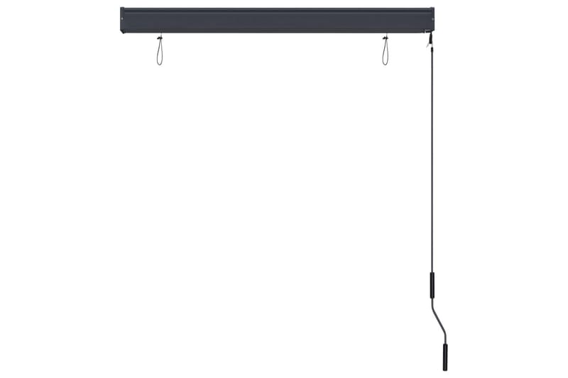 Utendørs rullegardin 120x250 cm hvit og oransje - Oransj - Tekstiler - Gardiner - Rullegardin