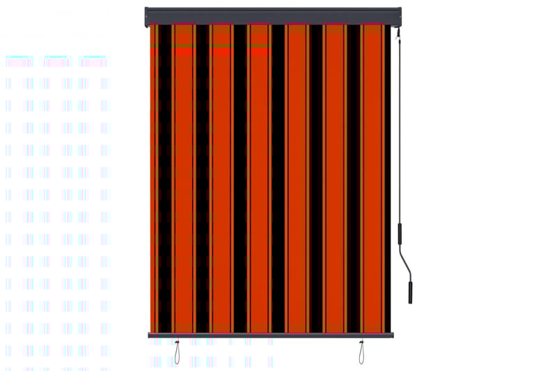Utendørs rullegardin 120x250 cm oransje og brun - Oransj - Tekstiler - Gardiner - Rullegardin