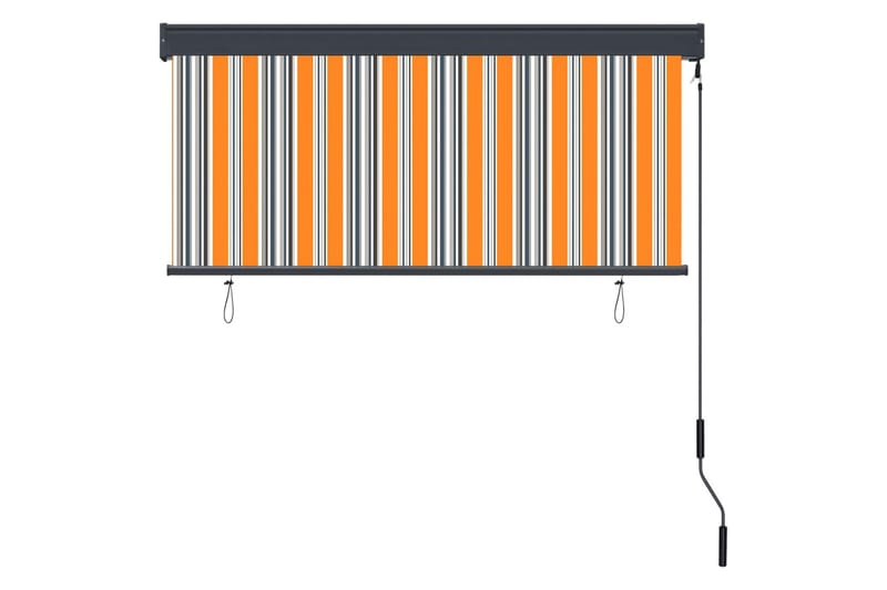 Utendørs rullegardin 140x250 cm gul og blå - Gul - Tekstiler - Gardiner - Rullegardin