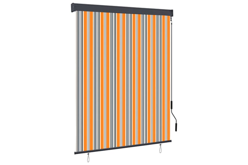 Utendørs rullegardin 140x250 cm gul og blå - Gul - Tekstiler - Gardiner - Rullegardin