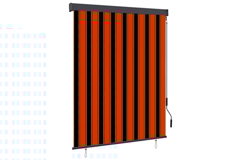 Utendørs rullegardin 140x250 cm oransje og brun - Oransj - Tekstiler - Gardiner - Rullegardin