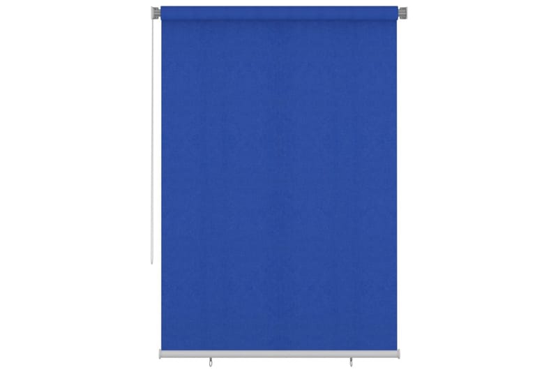 Utendørs rullegardin 160x230 cm blå HDPE - Blå - Tekstiler - Gardiner - Rullegardin