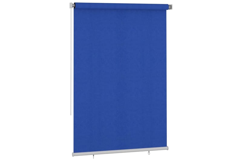 Utendørs rullegardin 160x230 cm blå HDPE - Blå - Tekstiler - Gardiner - Rullegardin