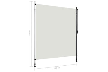 Utendørs rullegardin 200x270 cm kremhvit - Krem - Tekstiler - Gardiner - Rullegardin