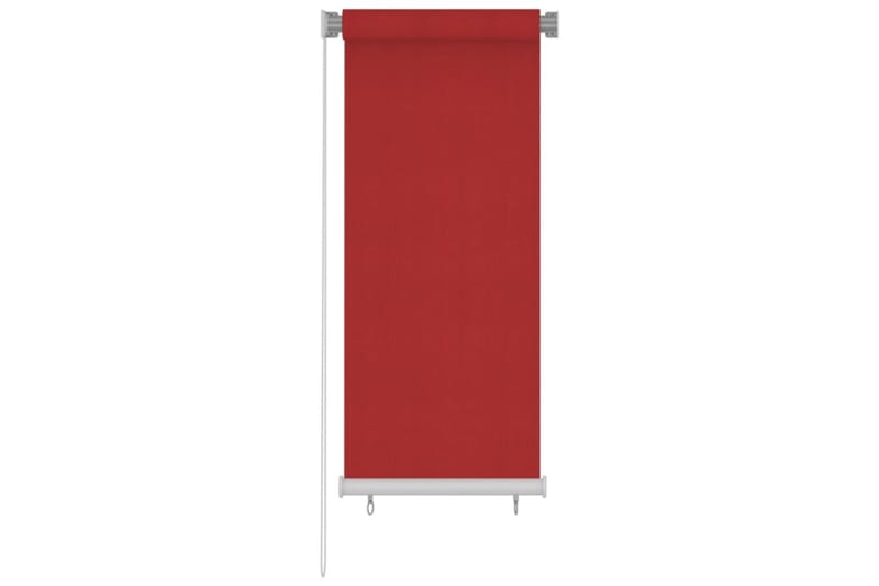 Utendørs rullegardin 60x140 cm rød HDPE - Rød - Tekstiler - Gardiner - Rullegardin