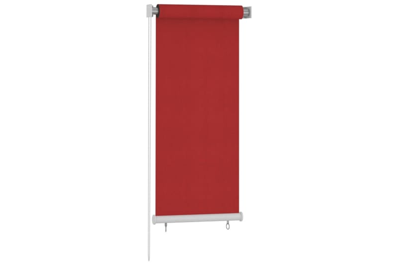 Utendørs rullegardin 60x140 cm rød HDPE - Rød - Tekstiler - Gardiner - Rullegardin