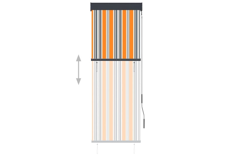 Utendørs rullegardin 60x250 cm gul og blå - Gul - Tekstiler - Gardiner - Rullegardin
