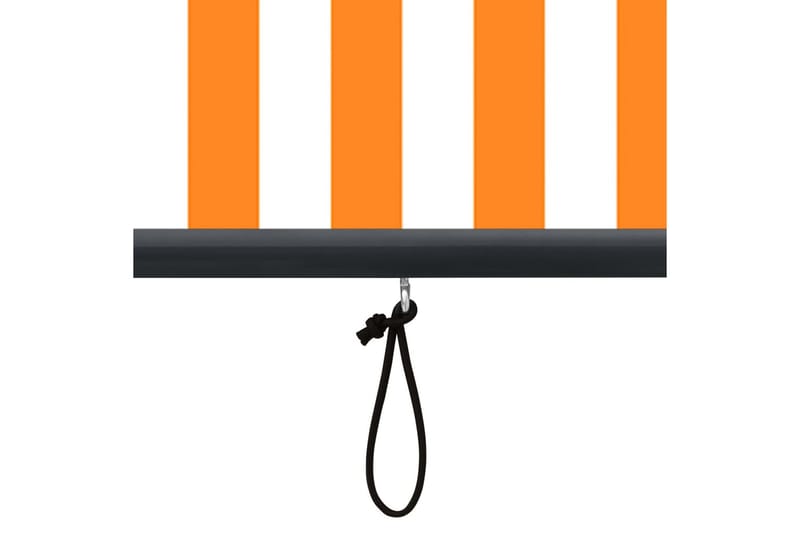 Utendørs rullegardin 60x250 cm hvit og oransje - Oransj - Tekstiler - Gardiner - Rullegardin