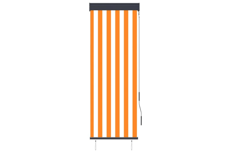 Utendørs rullegardin 60x250 cm hvit og oransje - Oransj - Tekstiler - Gardiner - Rullegardin