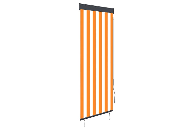 Utendørs rullegardin 60x250 cm hvit og oransje - Oransj - Rullegardin