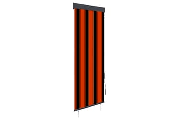 Utendørs rullegardin 60x250 cm oransje og brun - Oransj - Tekstiler - Gardiner - Rullegardin