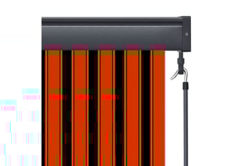Utendørs rullegardin 60x250 cm oransje og brun - Oransj - Tekstiler - Gardiner - Rullegardin