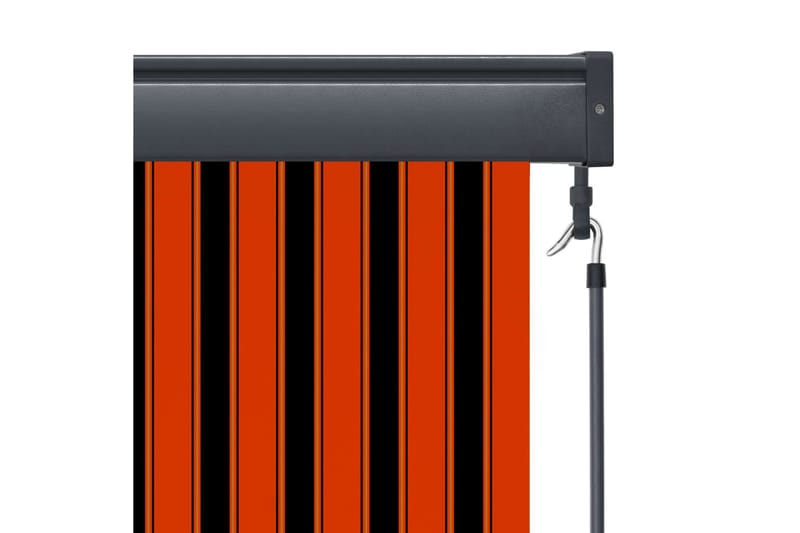 Utendørs rullegardin 60x250 cm oransje og brun - Oransj - Tekstiler - Gardiner - Rullegardin