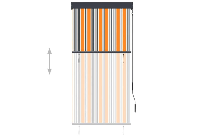 Utendørs rullegardin 80x250 cm gul og blå - Gul - Tekstiler - Gardiner - Rullegardin