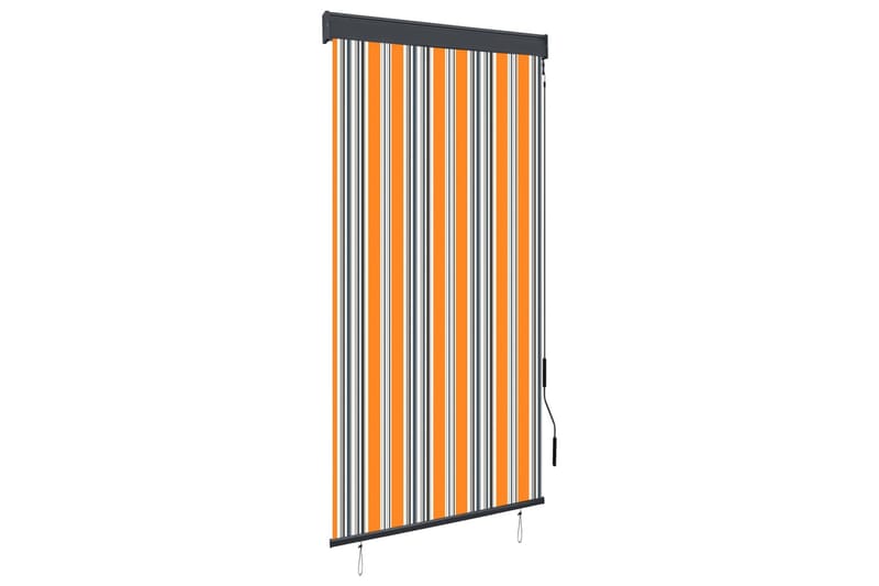 Utendørs rullegardin 80x250 cm gul og blå - Gul - Tekstiler - Gardiner - Rullegardin