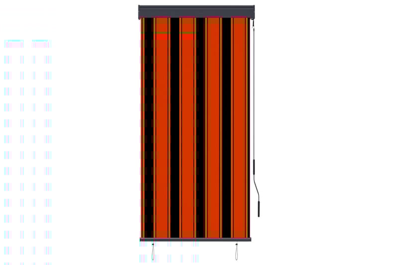 Utendørs rullegardin 80x250 cm oransje og brun - Oransj - Tekstiler - Gardiner - Rullegardin