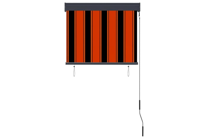 Utendørs rullegardin 80x250 cm oransje og brun - Oransj - Tekstiler - Gardiner - Rullegardin