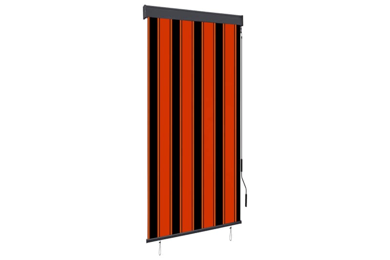 Utendørs rullegardin 80x250 cm oransje og brun - Oransj - Tekstiler - Gardiner - Rullegardin