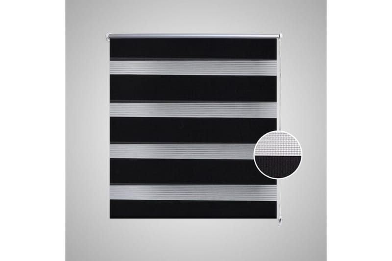 Zebra Gardiner 100 x 175 cm Svart - Svart/Transparent - Tekstiler - Gardiner - Rullegardin