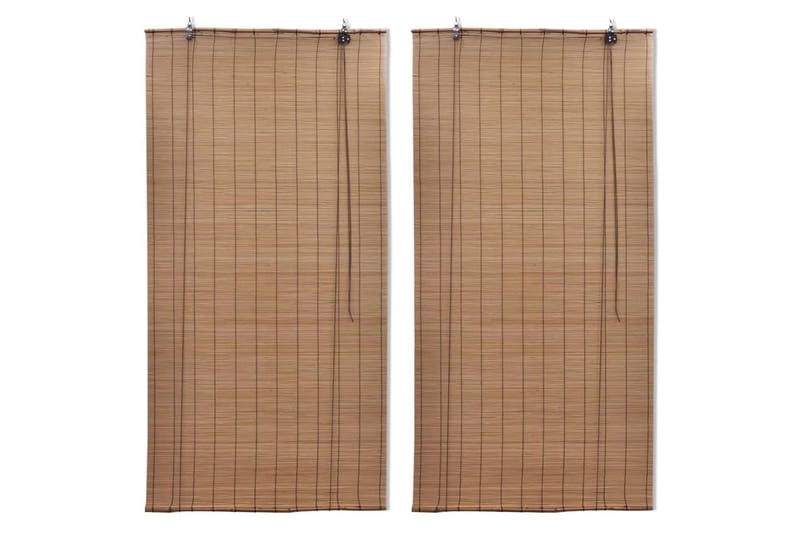 Rullegardiner 2 stk bambus brun 150 x 220 cm - Rullegardin