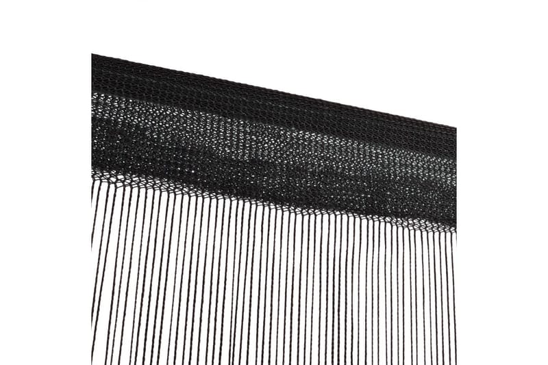 Trådgardiner 2 stk 100x250 cm svart - Svart - Tekstiler - Gardiner - Mørkleggingsgardin