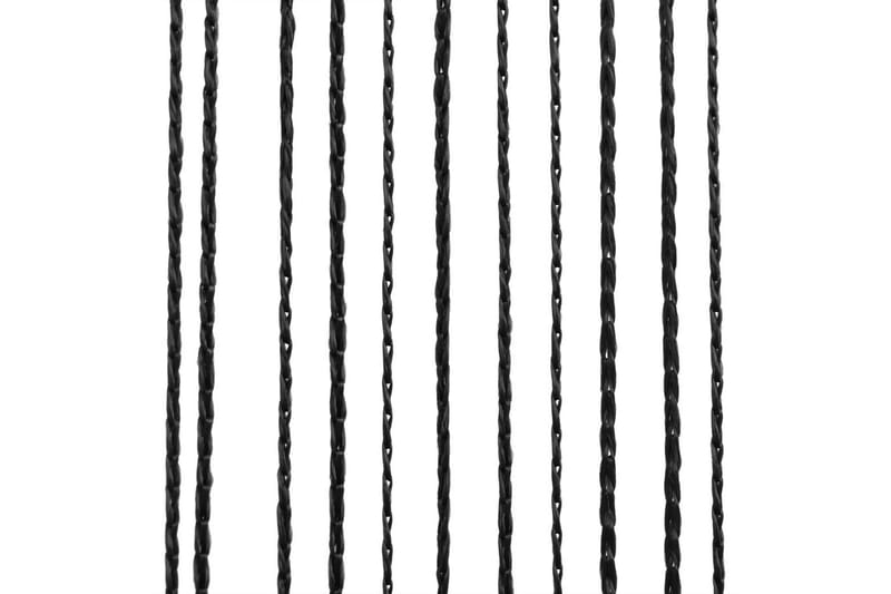 Trådgardiner 2 stk 100x250 cm svart - Svart - Mørkleggingsgardin