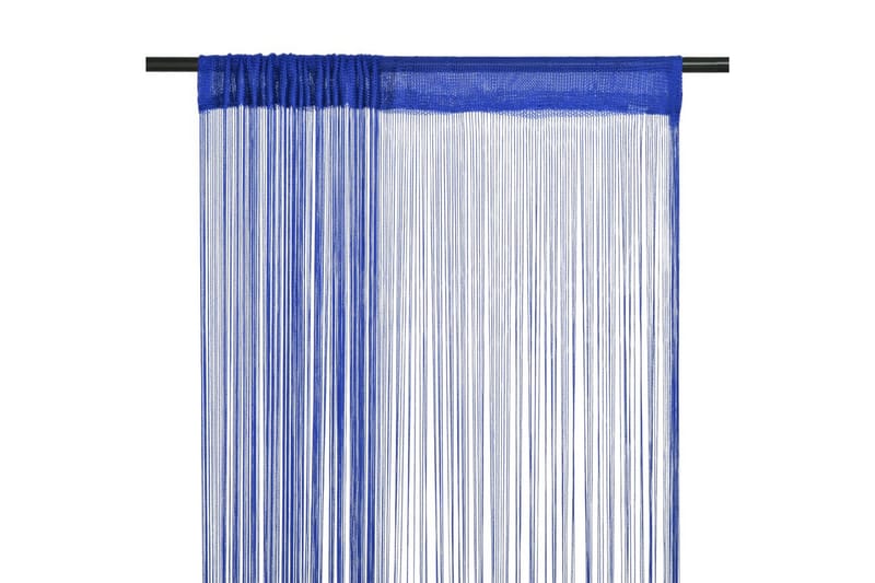 Trådgardiner 2 stk 140x250 cm blå - Blå - Mørkleggingsgardin