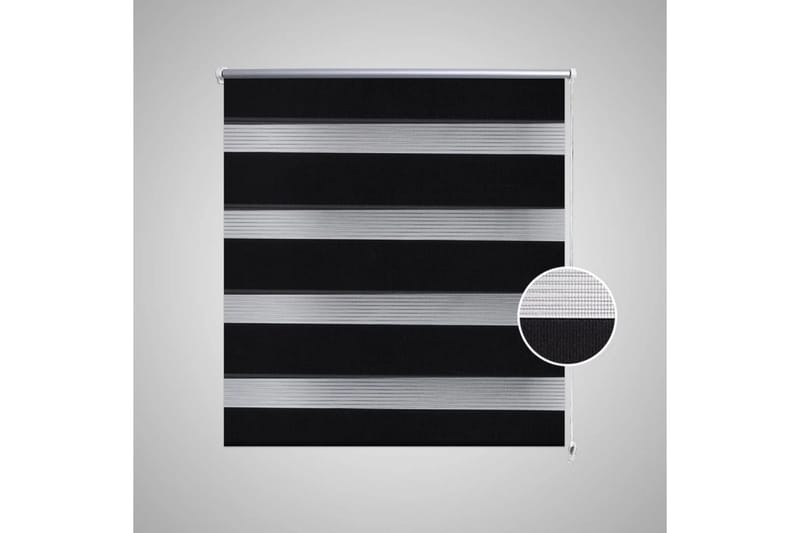 Zebra Rullegardin 80 x 150 cm Svart - Svart/Transparent - Rullegardin
