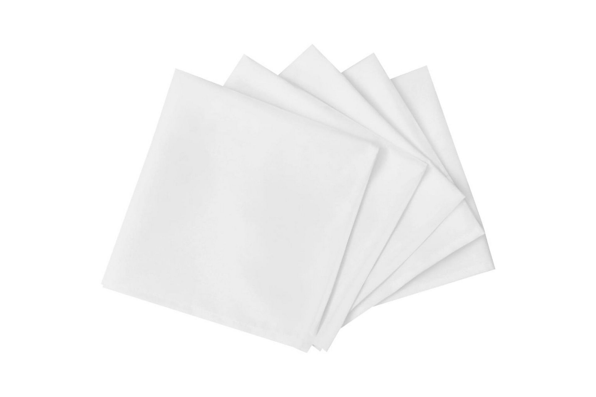 25 Middags servietter hvit 50 x 50 cm - Hvit - Tekstiler - Kjøkkentekstiler - Tøyservietter