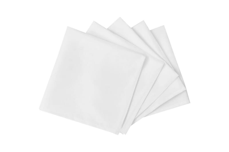 25 Middags servietter hvit 50 x 50 cm - Hvit - Tekstiler - Kjøkkentekstiler - Tøyservietter