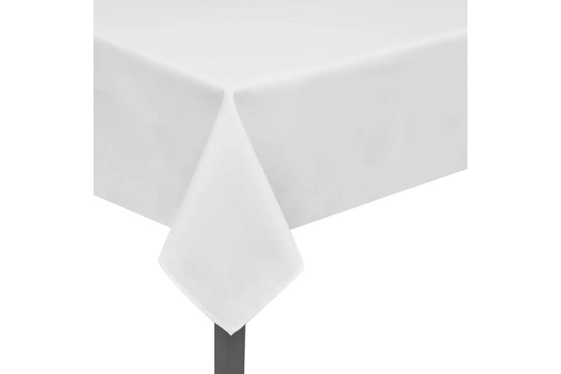 5 Hvite bordduker 190 x 130 cm - Hvit - Bordløper - Kjøkkentekstiler