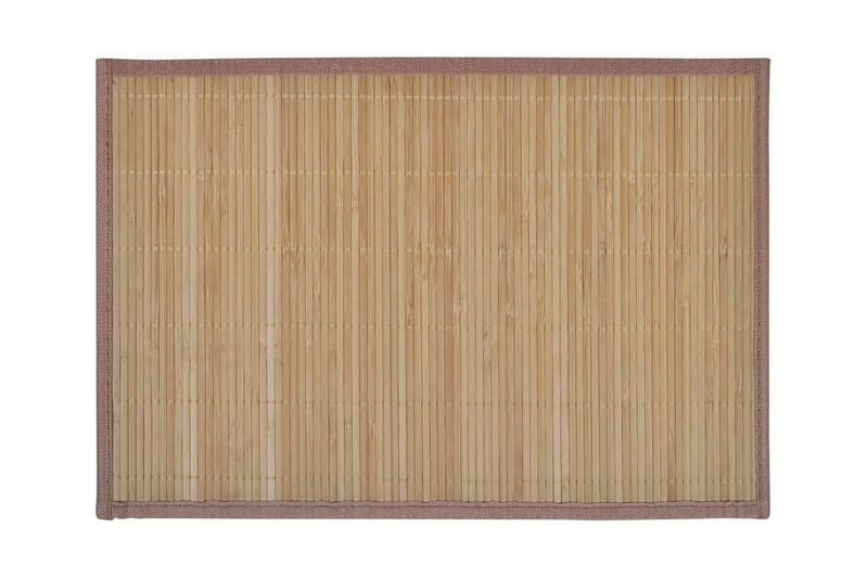 6 Bambus kuvertbrikker 30 x 45 cm, brun - Brun - Bordbrikke - Kjøkkentekstiler