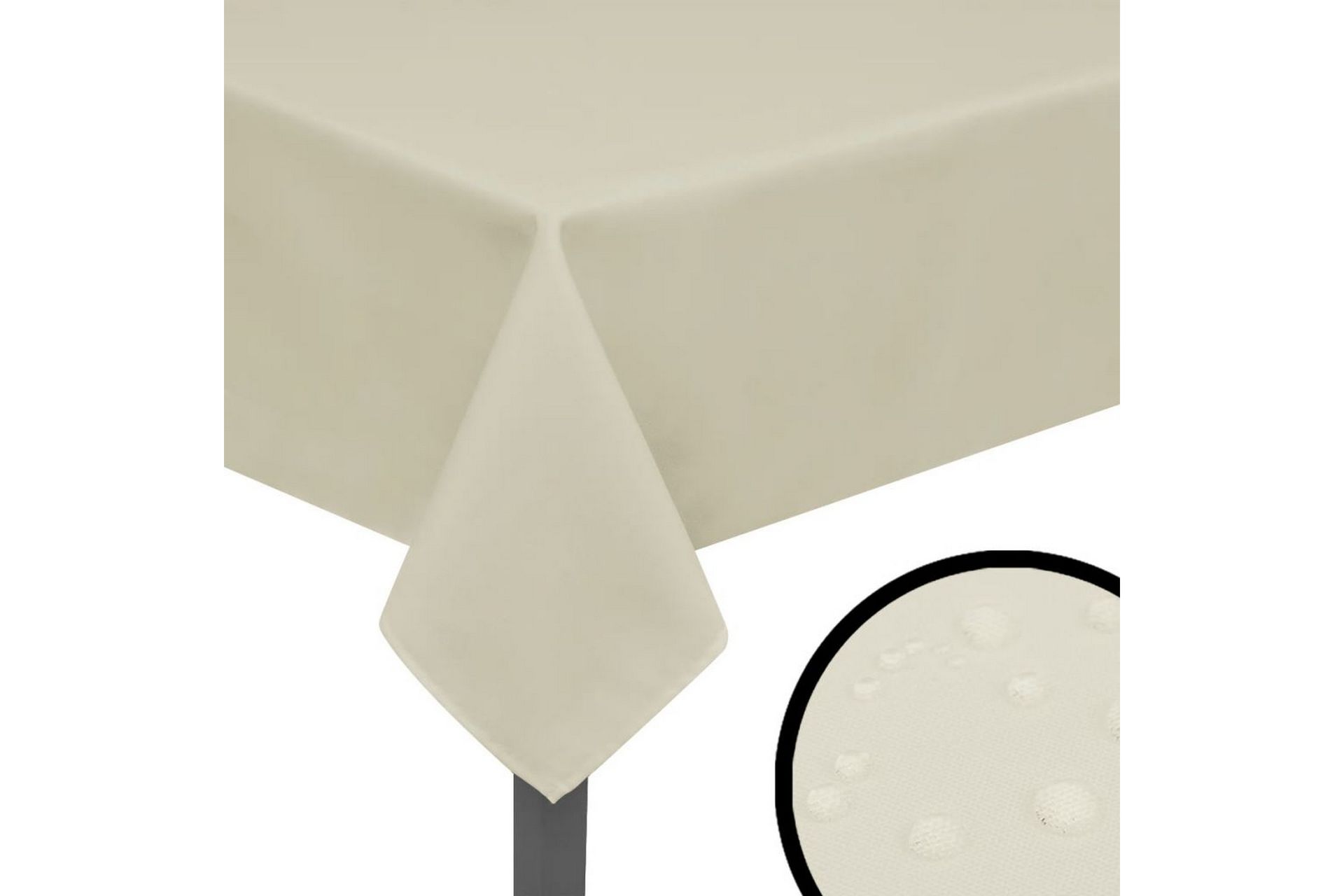 Bordduker 5 stk Krem 170x130 cm - KremHvit - Tekstiler - Kjøkkentekstiler