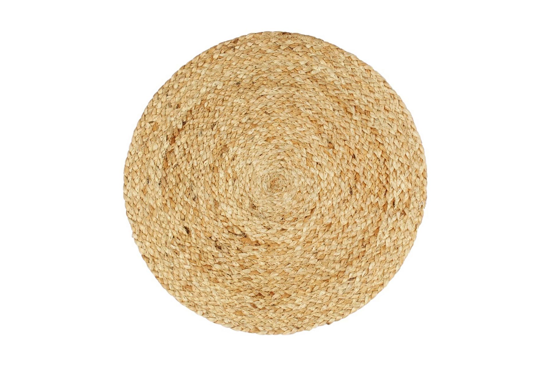 Bordmatter 4 stk vanlig naturell 38 cm rund jute - Tekstiler - Kjøkkentekstiler