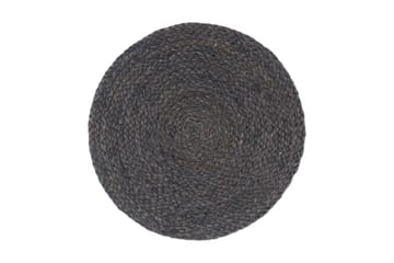 Bordmatter 6 stk ren mørk grå 38 cm rund jute - Tekstiler - Kjøkkentekstiler