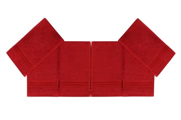 Hobby Håndkle 30x50 cm 6-pk - Rød - Tekstiler - Tekstiler baderom - Håndklær