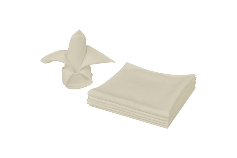 Servietter 50 stk Krem 50x50 cm - Kremhvit - Tekstiler - Kjøkkentekstiler - Tøyservietter