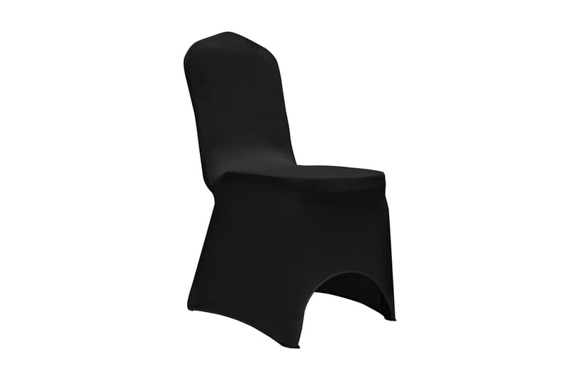 Elastisk Stoltrekk 4 stk Svart - Svart - Tekstiler - Møbelstoff - Møbeltrekk - Stoltrekk