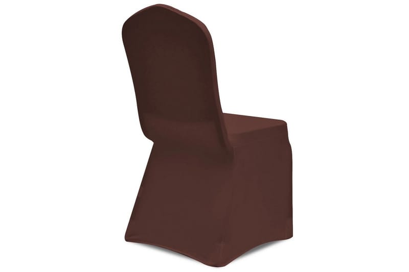 Elastisk Stoltrekk 6 stk Brun - Brun - Tekstiler - Møbelstoff - Møbeltrekk - Stoltrekk