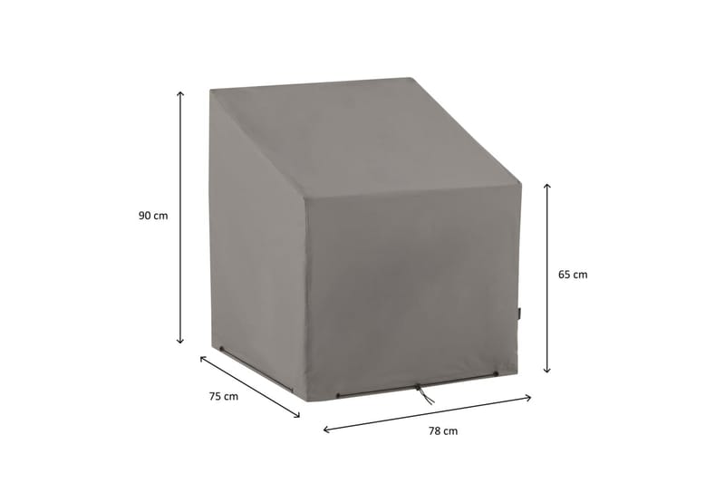 Madison Utendørs stoltrekk 75x78x90cm grå - Tekstiler - Møbelstoff - Møbeltrekk - Stoltrekk