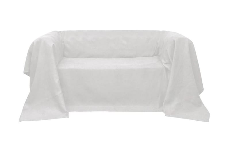 Mikro-semsket sofa overtrekk kremfarget 140 x 210 cm - Kremhvit - Tekstiler - Møbelstoff - Møbeltrekk - Sofatrekk