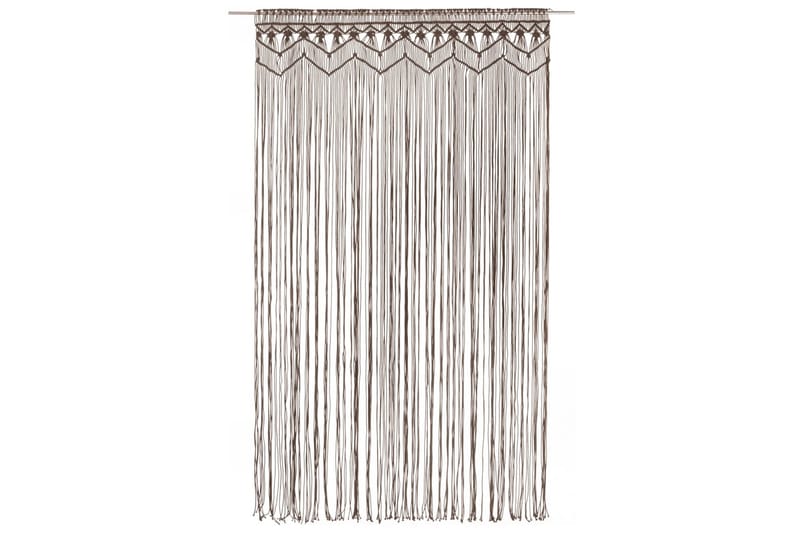 Makramé gardin gråbrun 140x240 cm bomull - Taupe - Tekstiler - Gardiner