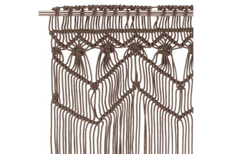 Makramé gardin gråbrun 140x240 cm bomull - Taupe - Tekstiler - Gardiner