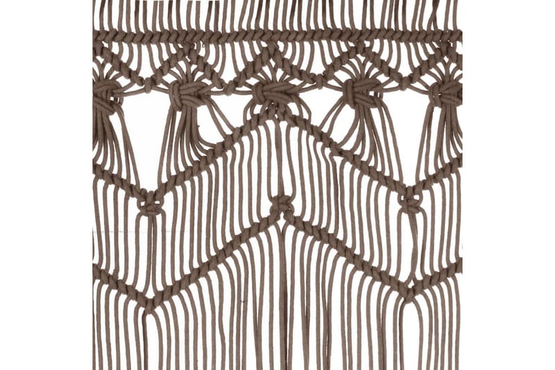 Makramé gardin gråbrun 140x240 cm bomull - Taupe - Gardiner