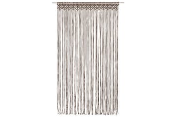 Makramé gardin gråbrun 140x240 cm bomull - Taupe - Tekstiler - Gardiner