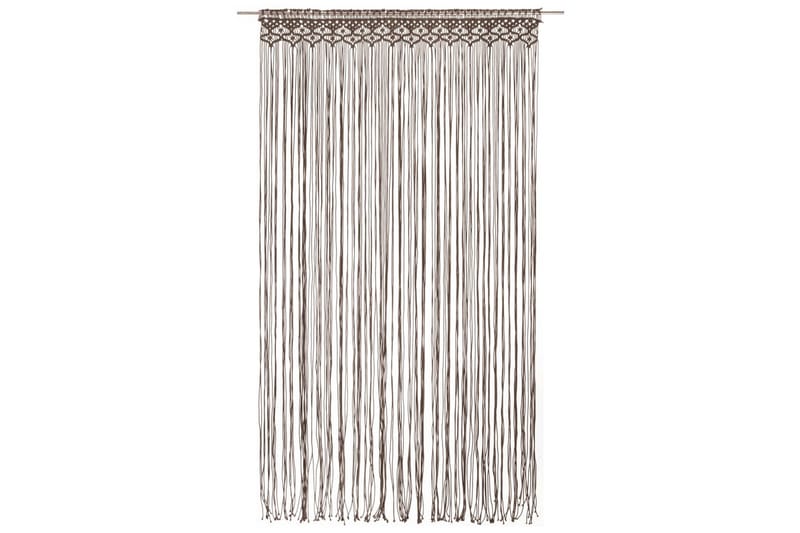 Makramé gardin gråbrun 140x240 cm bomull - Taupe - Tekstiler - Gardiner